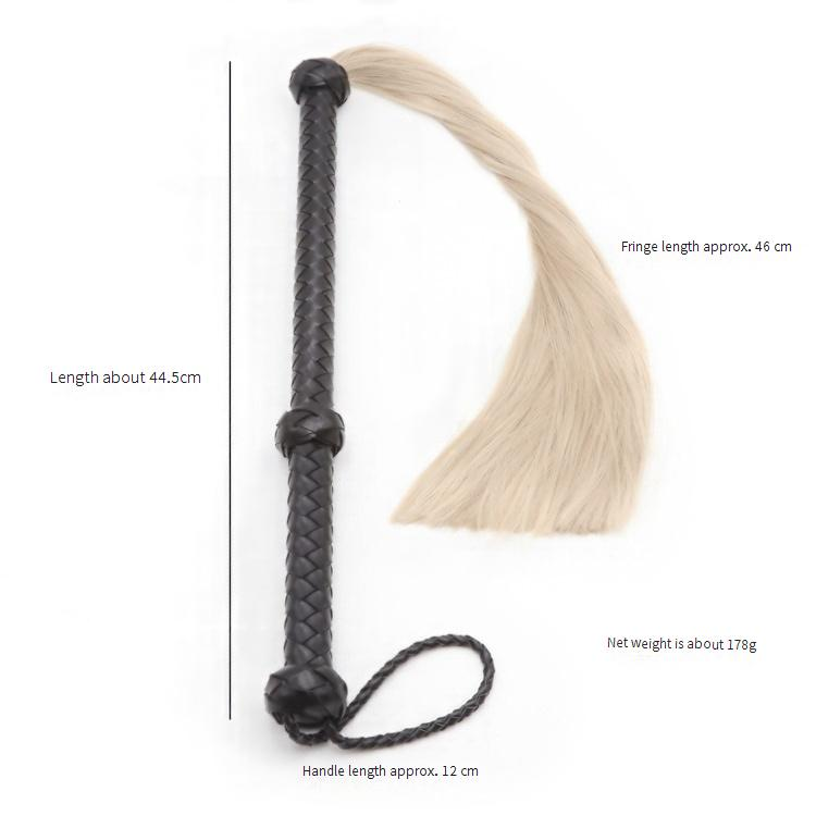 Sex Products SM Bondage Leather Whip Loose Beat Multi Section Props Extended Handle Bondage Loose Whip_voghion.com
