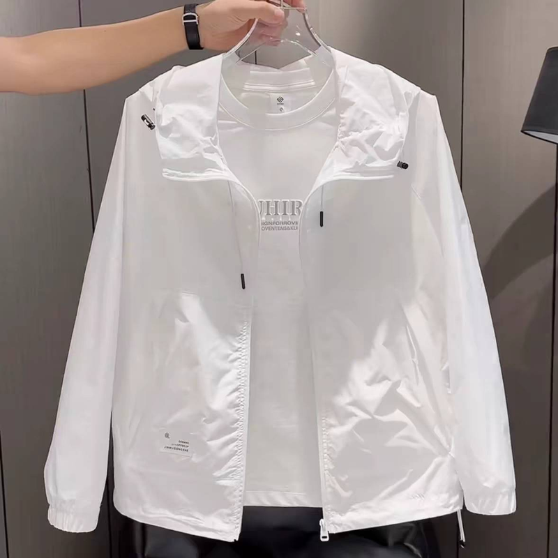 Die neue Sonnenschutzjacke mit Kapuze für den Sommer 2025 für Herren ist eine hochwertige, trendige und vielseitige, lässige, dünne Jacke_voghion.com