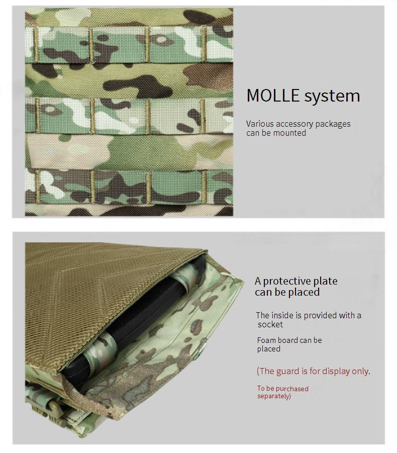 Quick-Release Tactical Vest – Laser-Cut MOLLE-Compatible Military Chest Rig (One Size, 6 Colors)_voghion.com