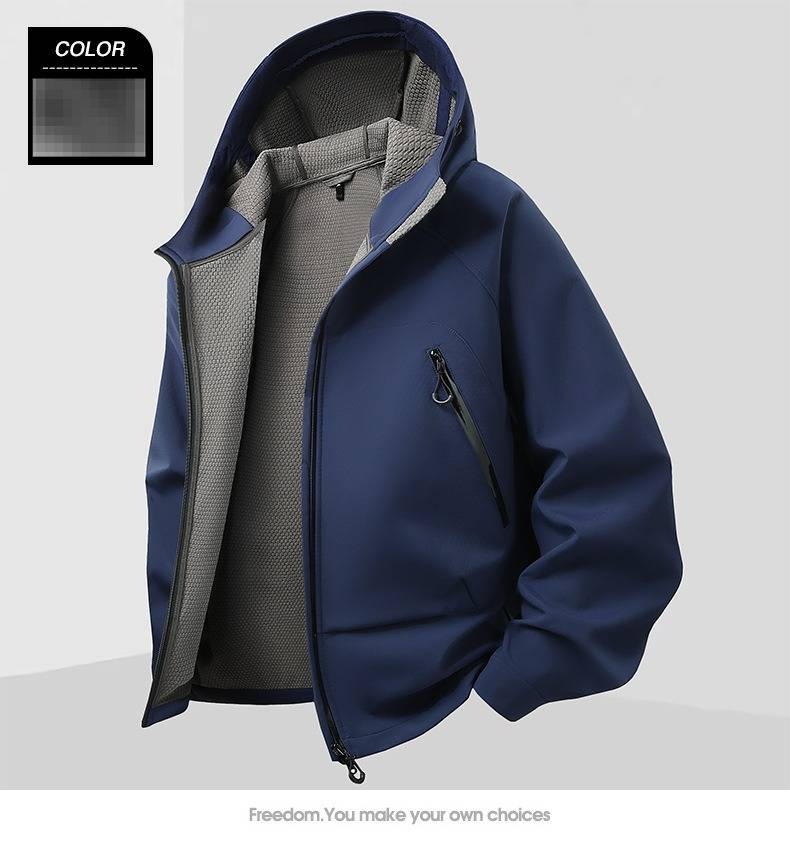 Leichte Softshelljacke für Herren und Damen – Winddichte, wasserdichte Outdoor-Sportjacke mit Kapuze zum Wandern, Skifahren, Camping_voghion.com