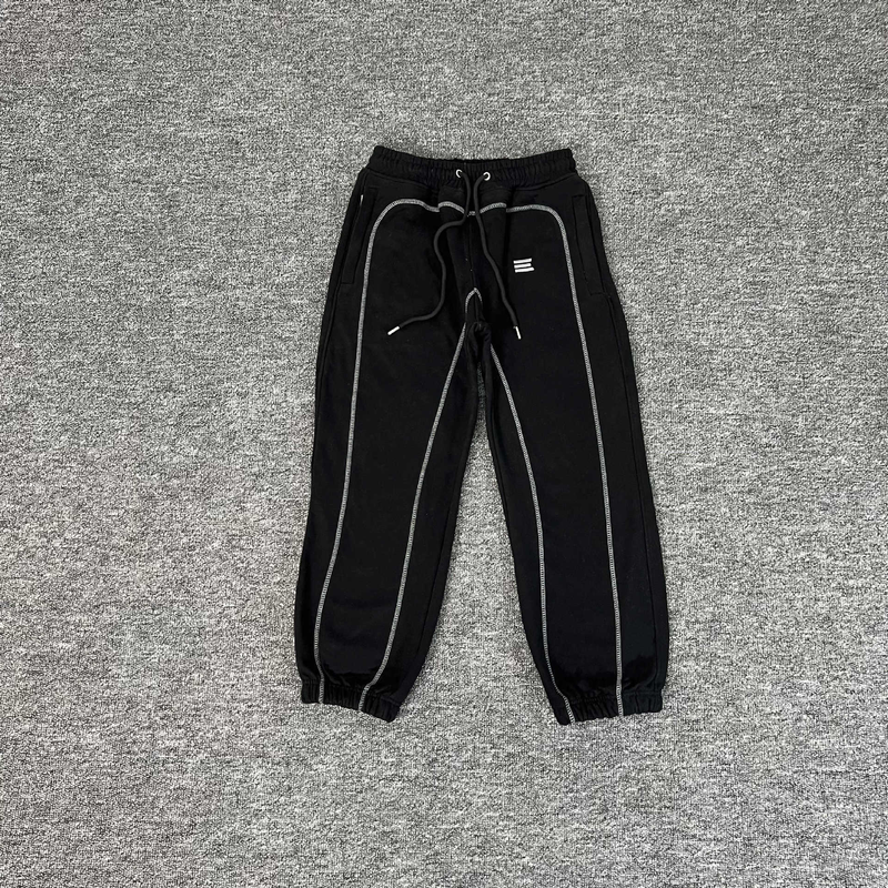 Minimalist Embroidered Sweatsuit – Oversized Fleece Hoodie & Jogger Set (Grey/Black, S-XL)_voghion.com
