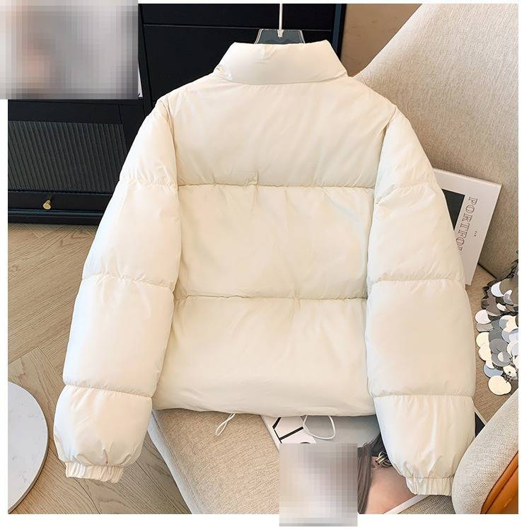Women's Short Puffer Jacket Winter Coat Lightweight Warm Quilted Polyester Filled Hoodless Casual Outerwear For Women_voghion.com
