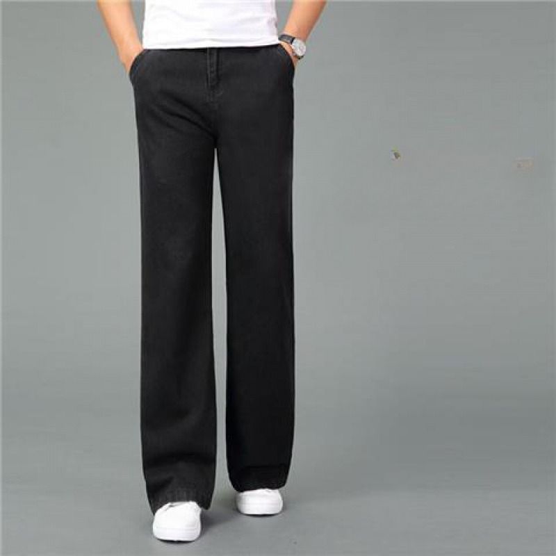 Jean évasé rétro pour homme – Pantalon bootcut en coton mélangé légèrement extensible (26-40) – Pantalon taille haute vintage à pattes d'éléphant pour le disco et le streetwear_voghion.com