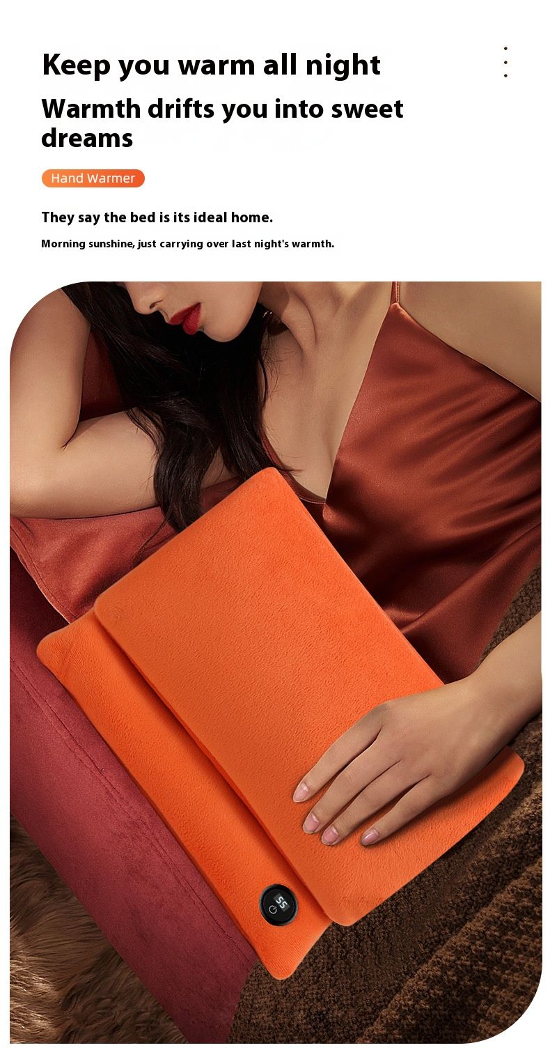 USB Graphene Hand Warmer - Fast Heating Fluffy Electric Heating Pad For Office & Travel, 3 Colors, With Optional Power Bank & Extension Cable_voghion.com