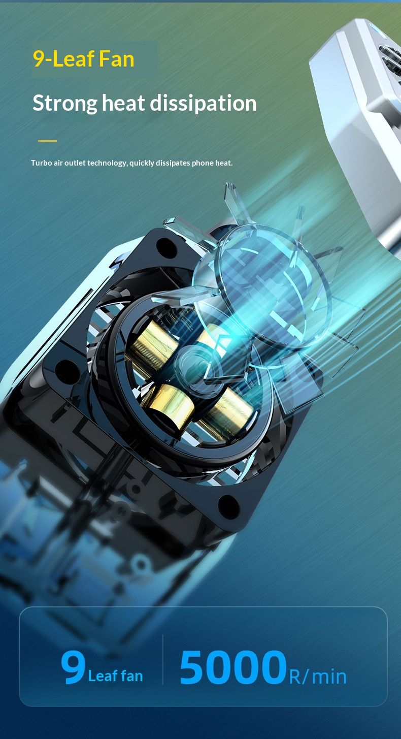 Digitex Dropshipping High Volume Charging Model Air Phone Cooler Artifact Back Clip G6 Hurricane Cooling Hot Item_voghion.com