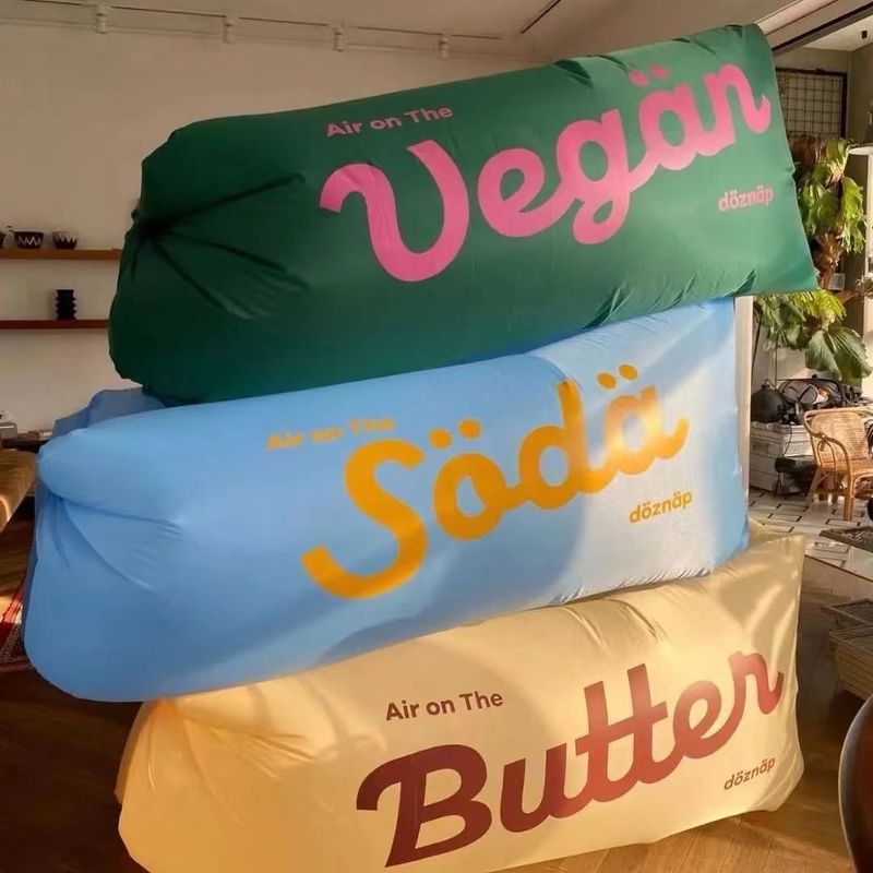 Canapé gonflable d'extérieur portable sans pompe, idéal pour les festivals de musique, les pique-niques et le camping. Lit pliant inclinable avec coussin d'air. Parfait pour les personnes paresseuses._voghion.com