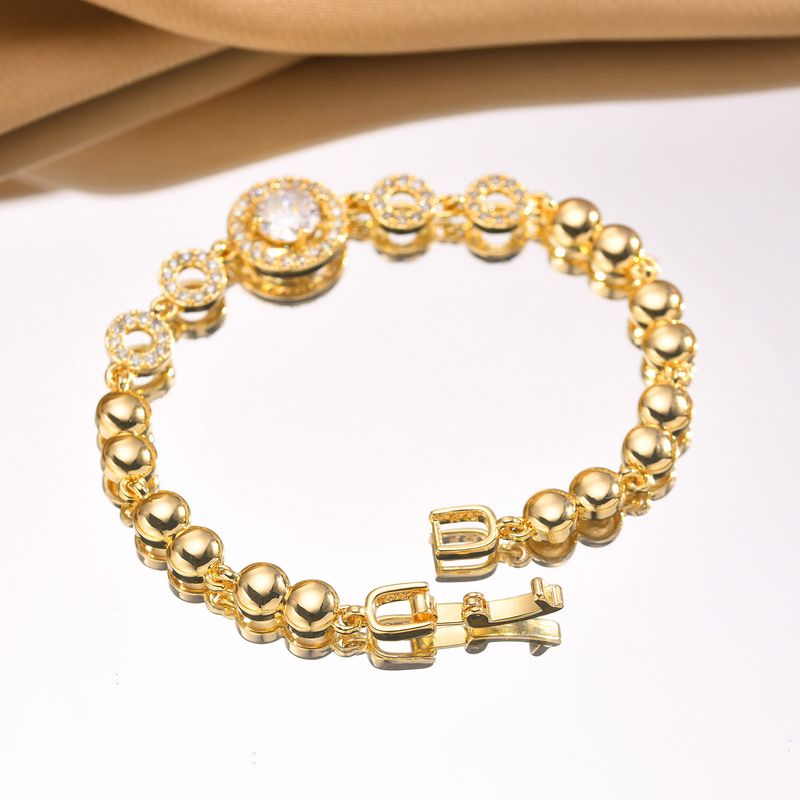 Braccialetti Bracciale da donna in zircone a forma di cuore a forma di fiore a forma di foglia rotonda a forma di serpente Acqua di sorgente PBR 101_voghion.com