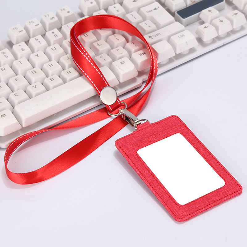 Lihanbao držač za značke s vrpcom, fine teksture, višenamjenski, zaštitni, prijenosni držač za identifikacijske kartice, uredski pribor - tamnoplavi_voghion.com