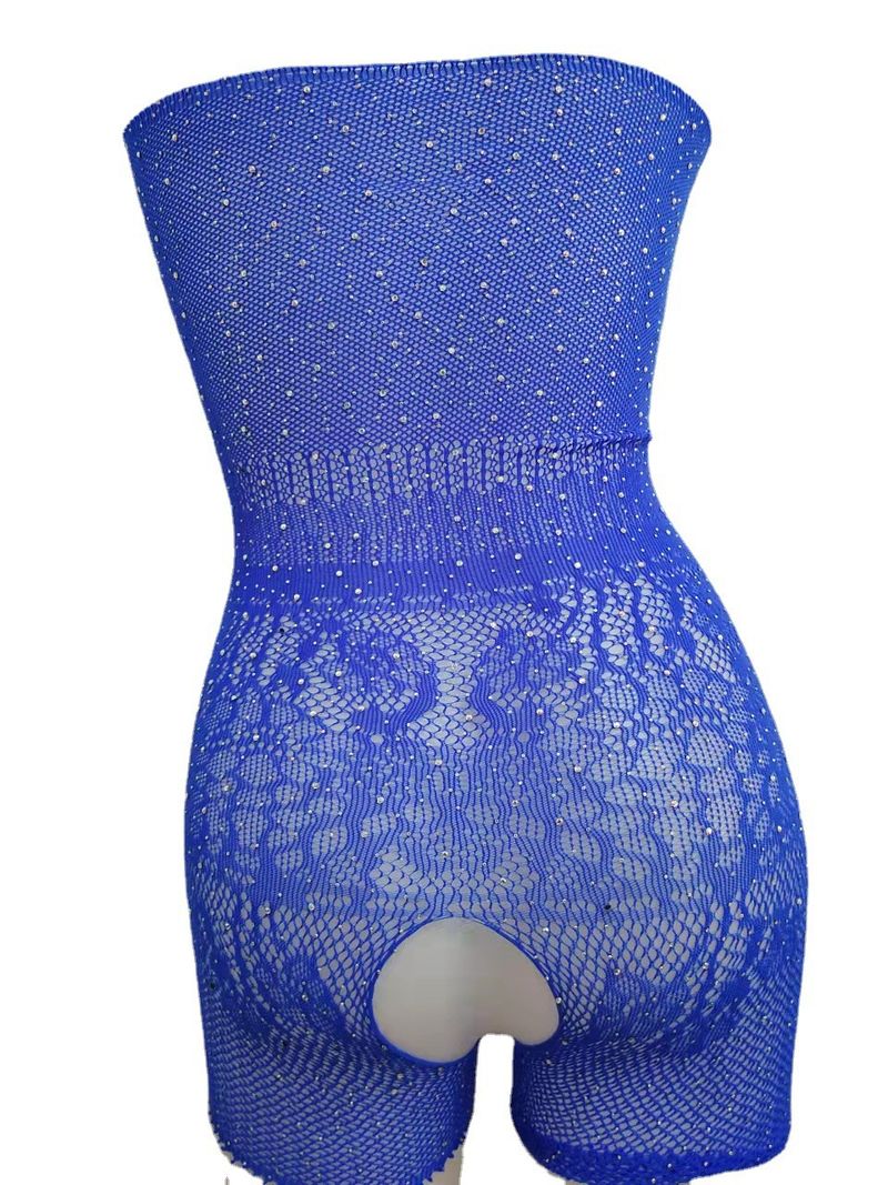 Ropa de malla de lencería erótica con purpurina y diamantes de imitación para mujer_voghion.com
