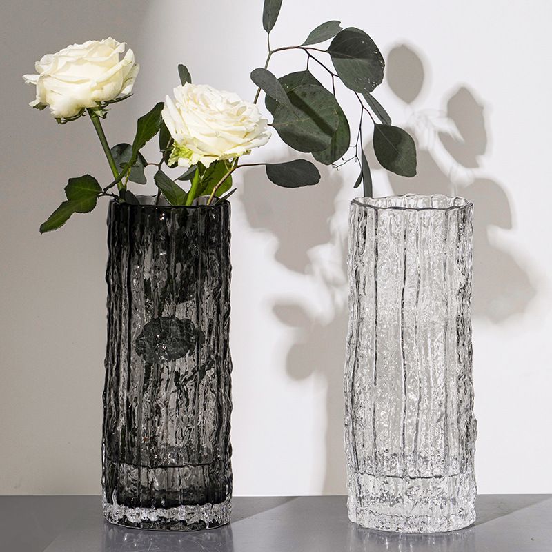 Glacial Art Celebrity Vase - Composizione floreale in vetro ghiacciato trasparente per decorazioni di lusso
_voghion.com