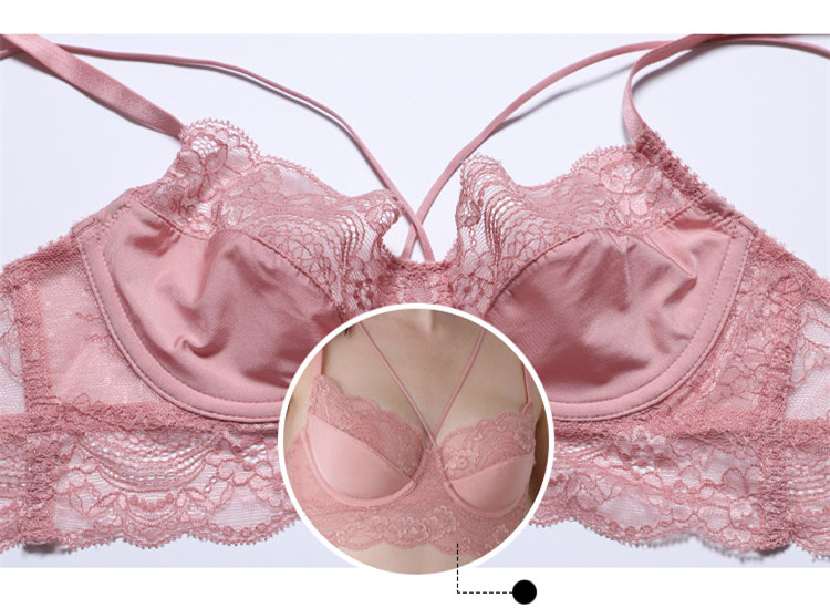TERMEZY Klassische Bandage Rosa BH Set Dessous Push Up Büstenhalter Spitze Und Set Sexy High-Taille Höschen Für Frauen_voghion.com