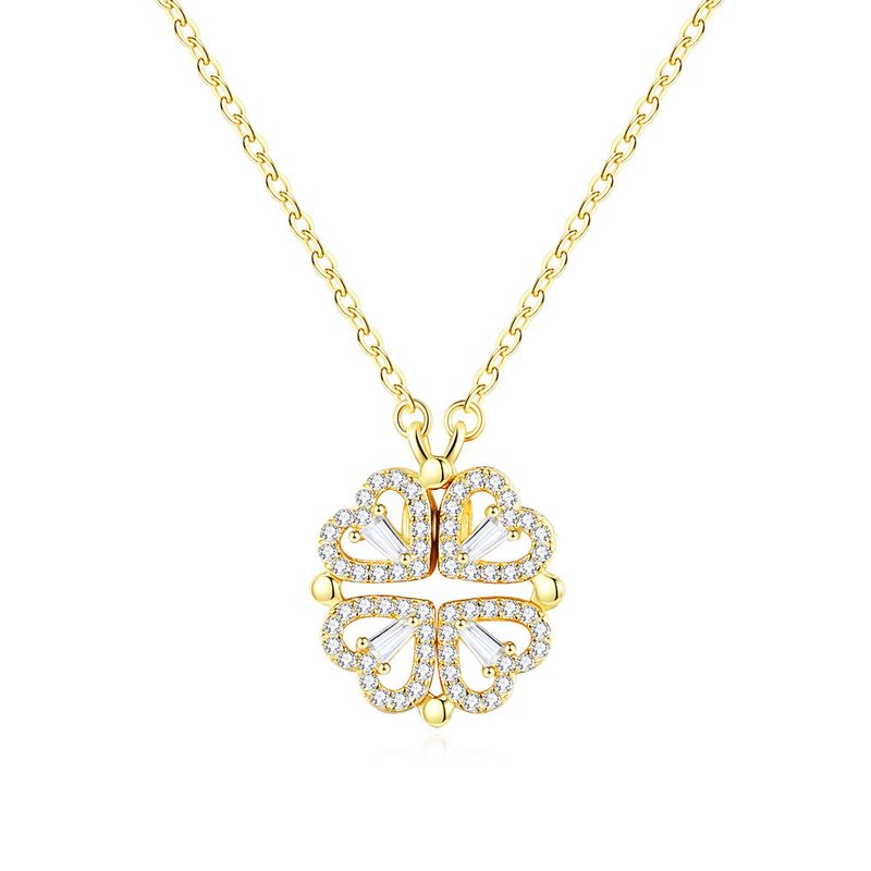 Multi Functional Love Clover Necklace For Women, Titanium Steel, Light Luxury, And Unique Design Sense. Hanging Pendant_voghion.com