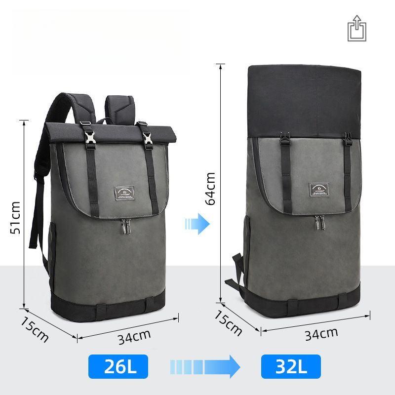 Cooler, urbaner, minimalistischer, multifunktionaler, wasserdichter Herren-Look, geeignet für den Einsatz in der Uni und Schule, auch für Reisen im Freien geeignet._voghion.com