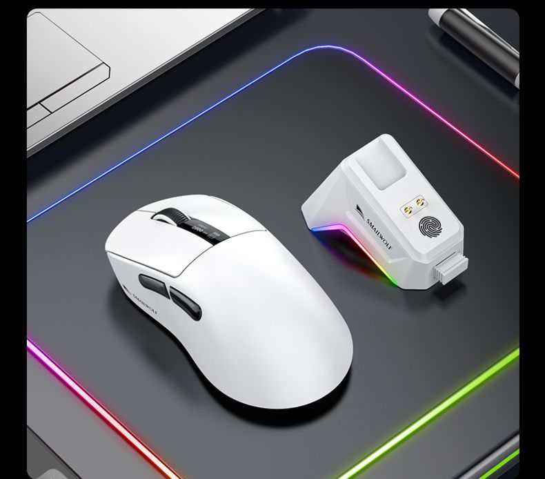 Mouse sem fio Bluetooth para jogos Smailwolf M6 com sensor PAW3311, comutação de três modos, magnético_voghion.com