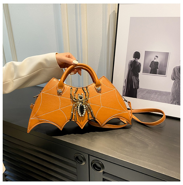 Women's Bags Handbag Fashion Creative Handmade Spider Bag Personality Embroidery Diamond Women's Bag PU Messenger Bag_voghion.com