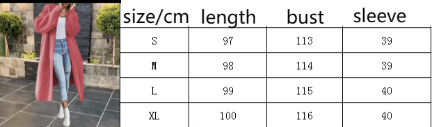 Lockerer, einfarbiger Strickjackenpullover für Damen mit gestrickten Taschen_voghion.com