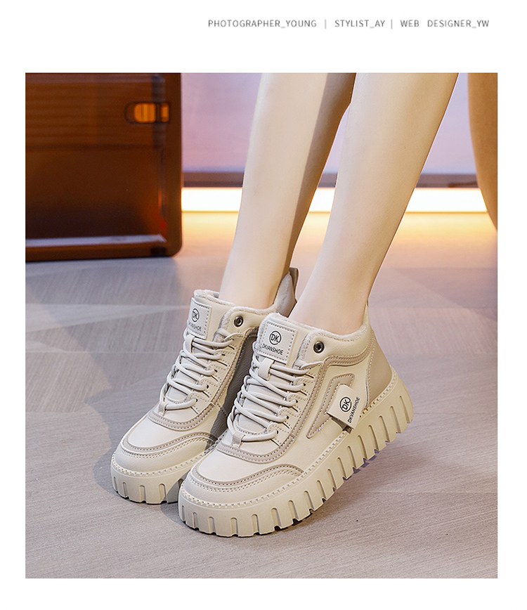 Fleece casual shoes muffin sole women's shoes_voghion.com