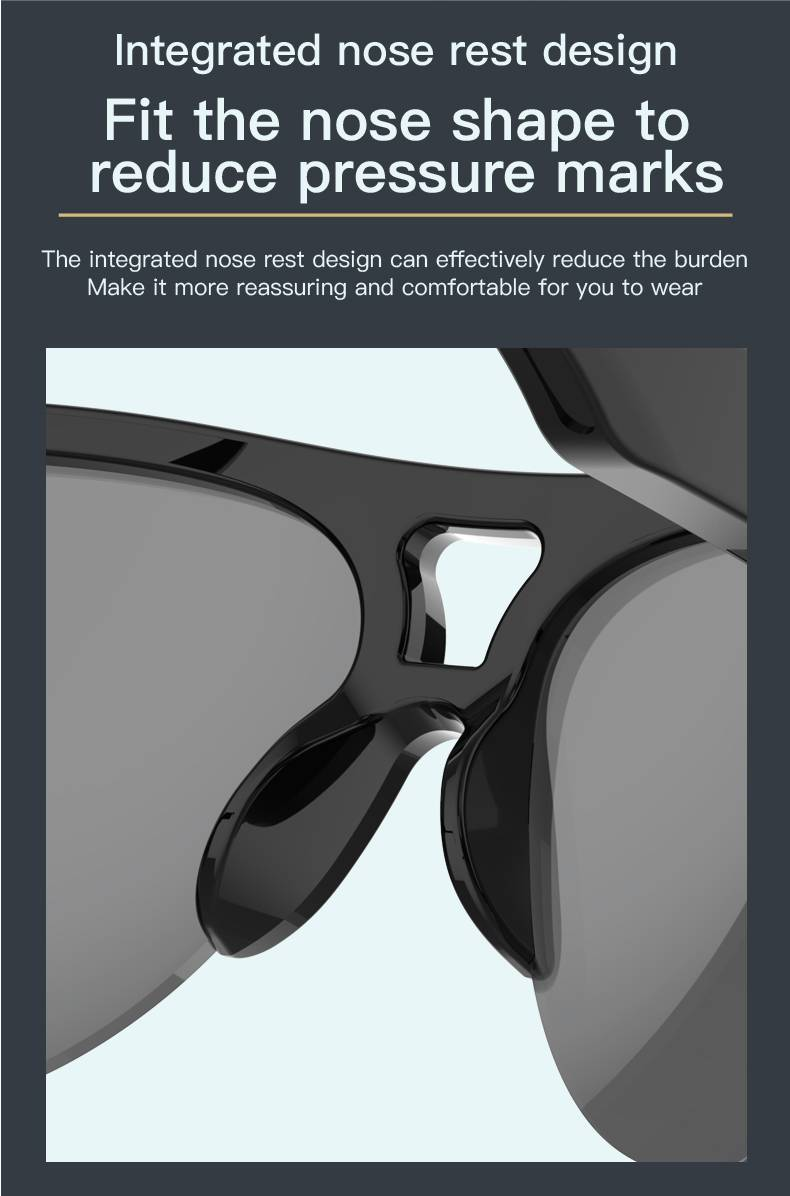 Lunettes de soleil intelligentes Bluetooth Byteuni, lunettes de soleil audio sans fil, appels mains libres, lunettes de soleil UV intelligentes supra-auriculaires avec micro et haut-parleurs pour hommes et femmes_voghion.com