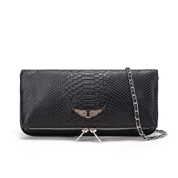 7A Pochette Rock Swing Your Wings Womens Tote Handbag Shoulder Man Genuine Leather Zadig Voltaire Bag Wing Chain Fashion_voghion.com
