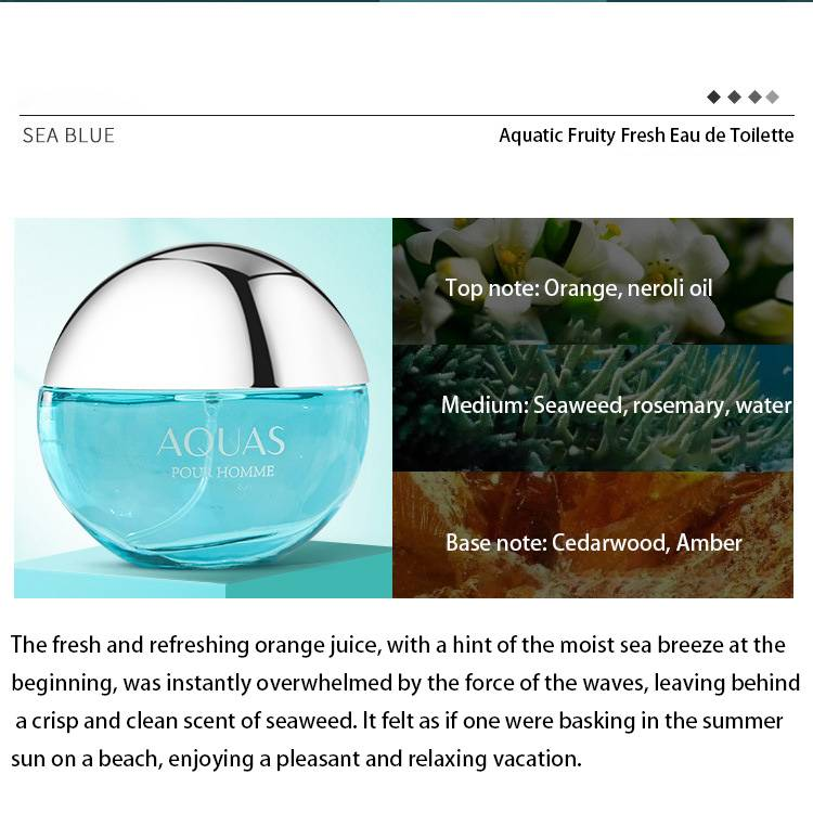 Aquamarine For Men, Long Lasting Eau De Toilette, Oceanic Scent_voghion.com