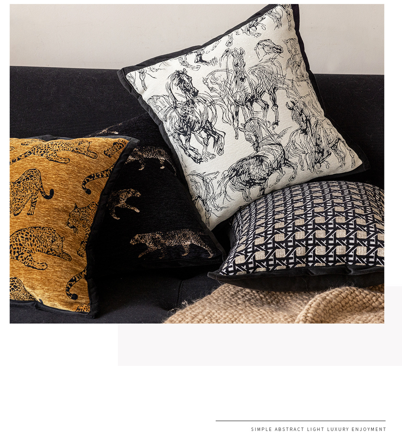 Mid-Century Modern Throw Pillow Covers - Vintage Boho Style For Sofa, Bed & Decor_voghion.com