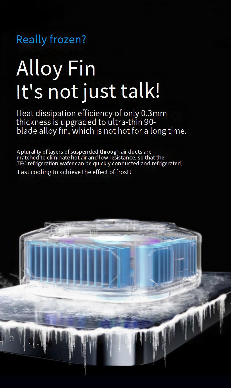 Halbleiter-Telefonkühler für Spiele – Aufsteckbarer Kühllüfter (4 °C – 25 °C, einstellbar ≤ 20 dB)_voghion.com