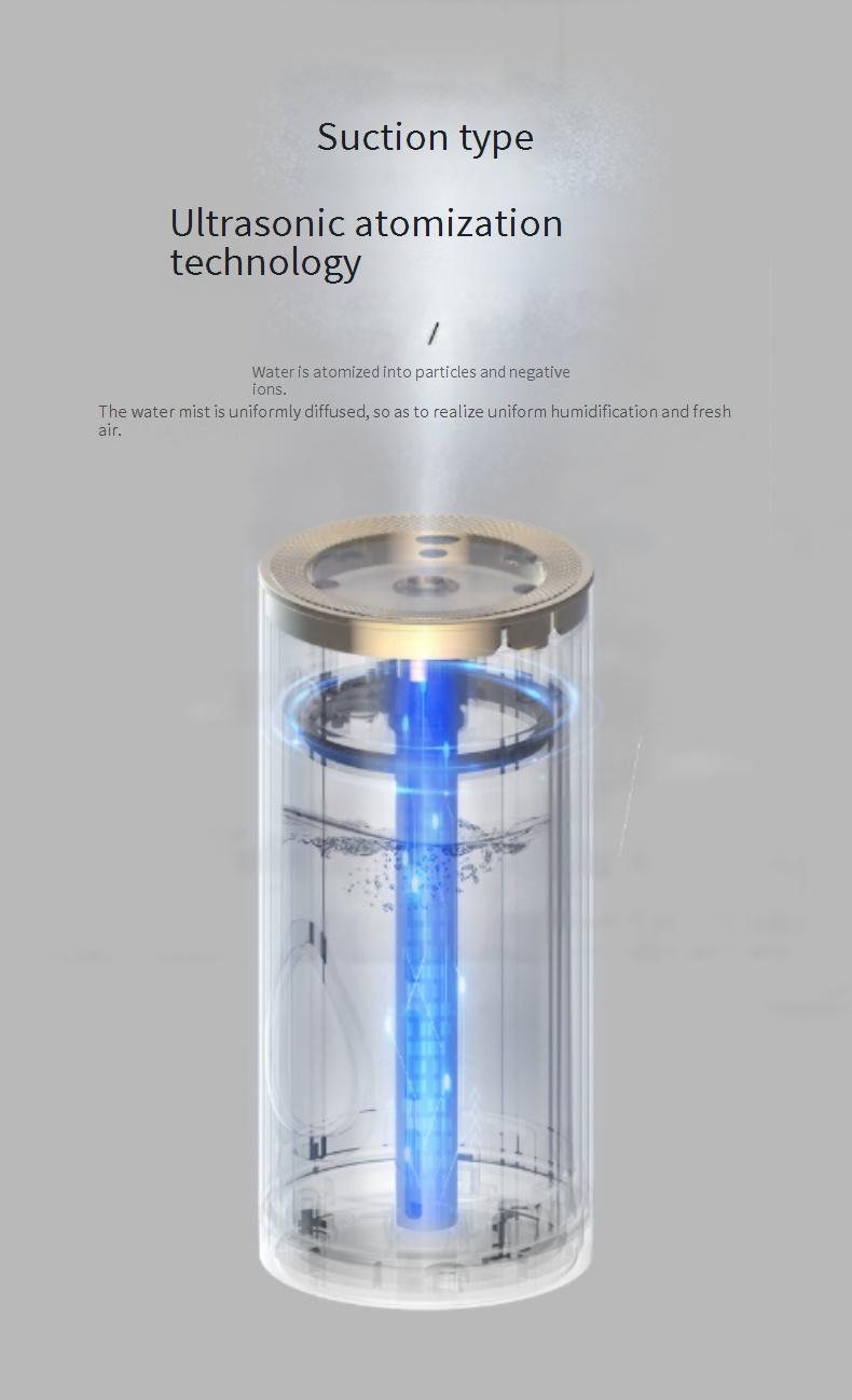 Portable USB Humidifier With Aromatherapy Function - 260ml Small Humidifier For Home, Office, Bedroom, Desktop - Ultra Quiet (Under 36dB)_voghion.com