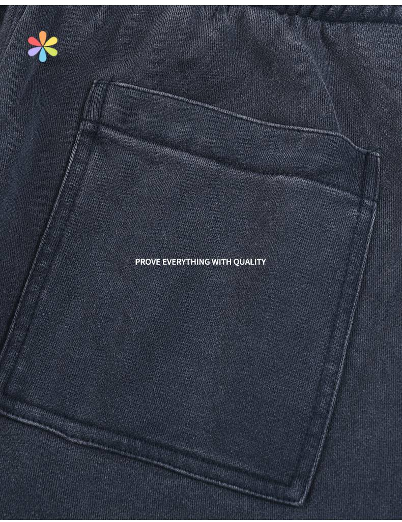 NOKO - Meerkleurige, sneeuwvlokgewassen, verweerde, zware katoenen, Europese en Amerikaanse atletische, slanke joggingbroek met trekkoord._voghion.com