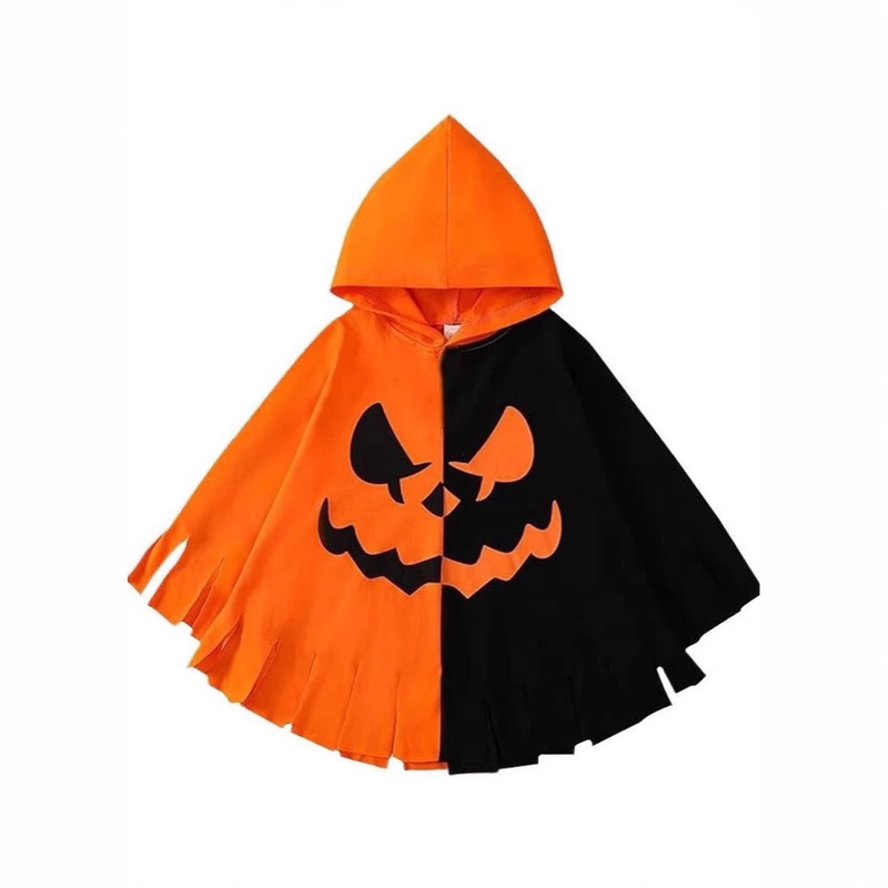 Halloween Cape Carnival Children's Clothing With Hat Color Matching Printing Cosplay Funny Children's Clothing_voghion.com