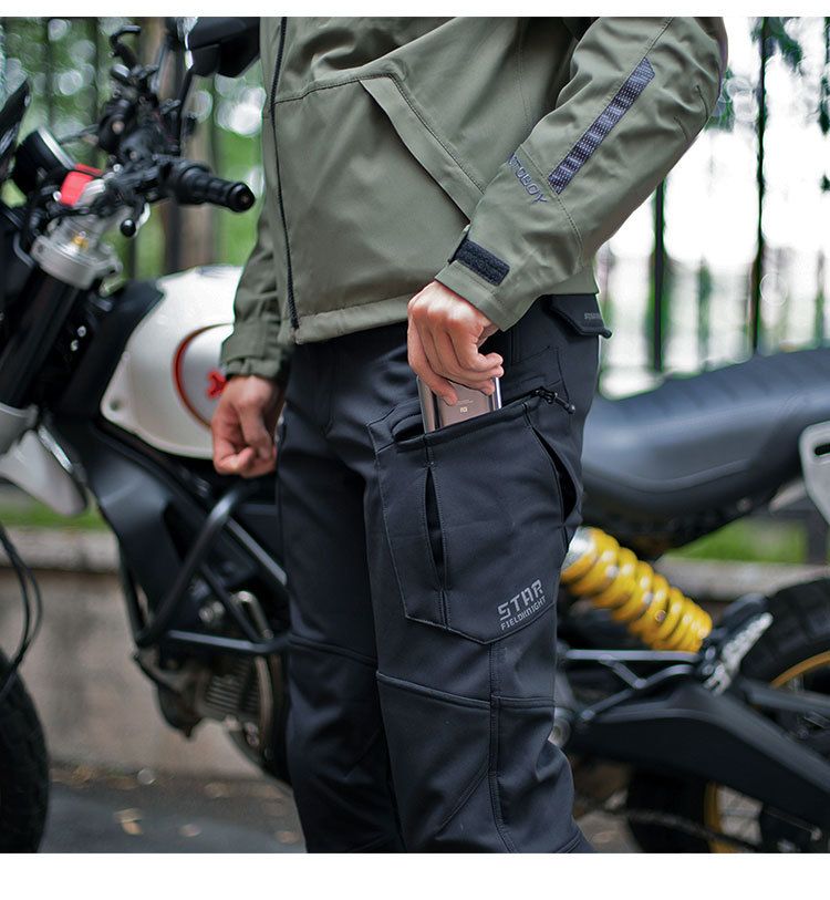Pantalones reflectantes para motociclistas, para hombre y mujer: impermeables, antideslizantes y térmicos, ideales para desplazamientos urbanos y aventureros._voghion.com