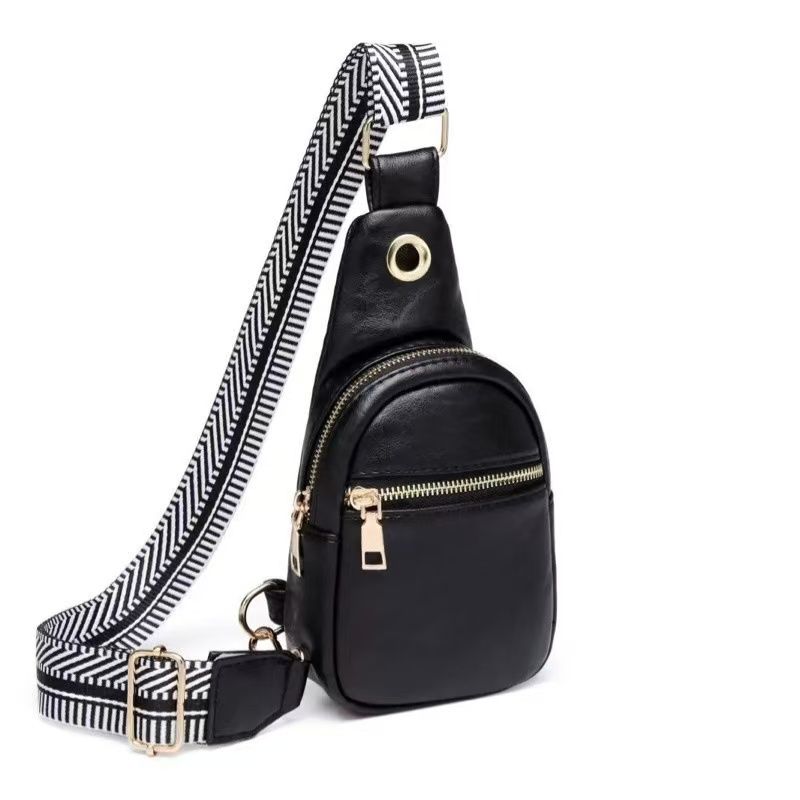 Trendy Casual Vegan Leather Chest Pack For Women - Versatile, Stylish Crossbody With Phone & Coin Pocket_voghion.com