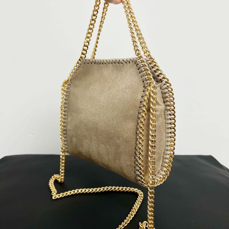 Stella Mccarey Falabella Große Einkaufstasche Designertasche Damen Schwarz Einkaufskette Taschen Geldbörse Messenger Leder Handtaschen_voghion.com