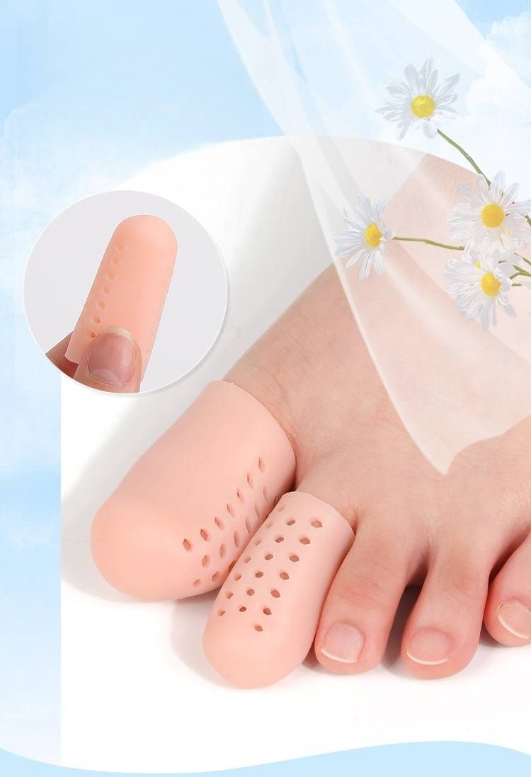 Atmungsaktive SEBS-Gel-Zehenkappen – Schutz vor Blasen und Reibung für Tanz, Sport und Alltag (Hautfarben/Weiß, Größen S/L)_voghion.com