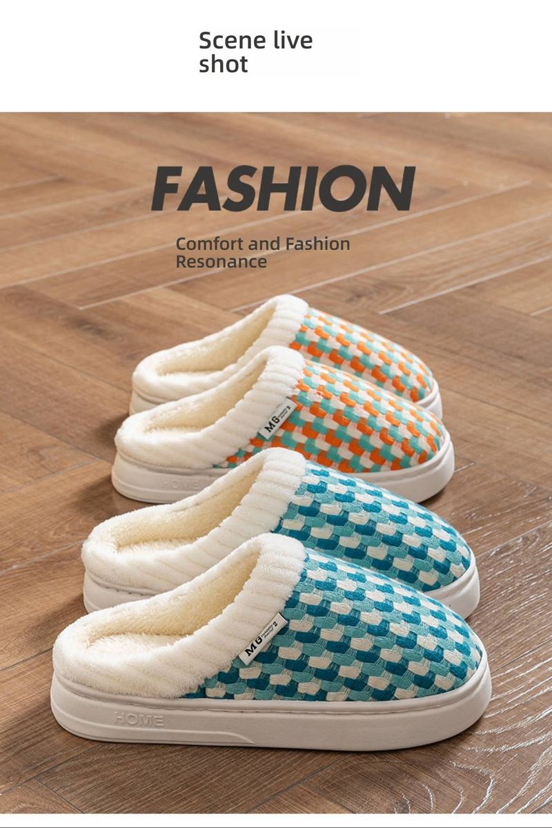 Pantofole da casa in pile di peluche da uomo e da donna - Scarpe invernali da interno ultra morbide con suola in PVC antiscivolo, comode e calde per la casa, unisex_voghion.com