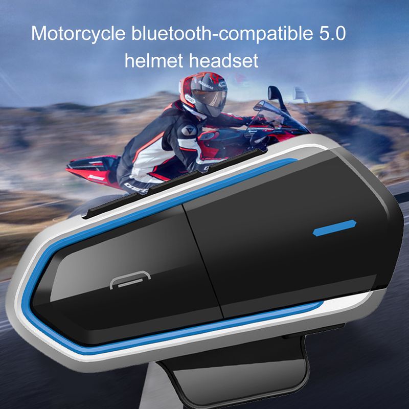 QTB35 Helmet Earphone Waterproof Bluetooth-compatible 5.0 ABS Voice Control Headphone Interphone For Motorcycle_voghion.com