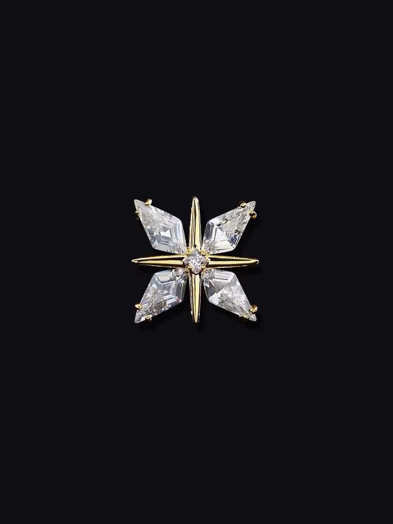 Spilla piccola Starlight, spilla placcata in oro, spilla di alta qualità, bottone, abito da uomo e da donna, corsetto, camicia, accessori di moda_voghion.com