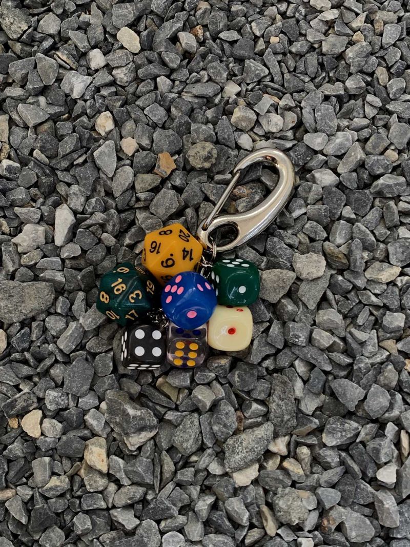 Creative Lucky Dice String Niche Handmade Personality Keychain Versatile Fashion Bag Pendant Design Cute Accessories_voghion.com