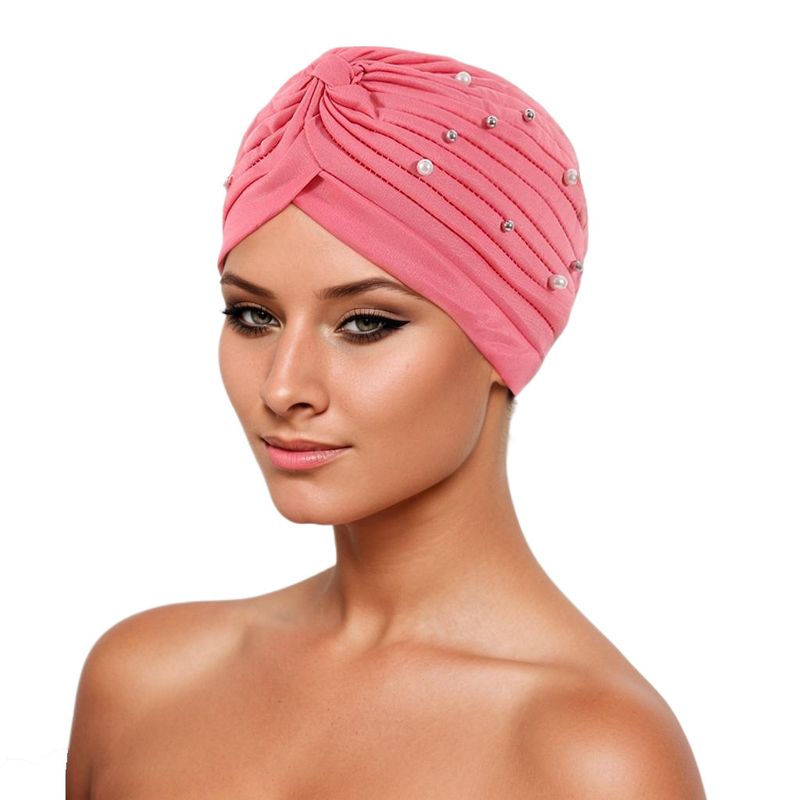 Muslim hat Turban cap pleats nail bead pleats simple watermelon cap_voghion.com
