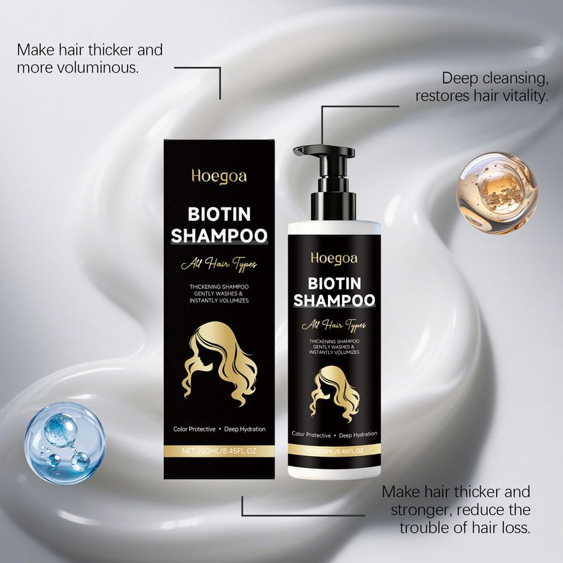 HOEGOA Volumizing Nourishing Shampoo Cleanses Nourishes Smooth Touch Suitable For Daily Hair Washing_voghion.com