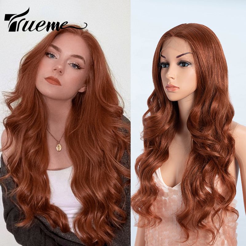 Haarverlängerungen & Perücken Rebecca Front Lace Perücke Haarperücken Damen Big Wave langes lockiges Haar Chemiefaser heiße Perücke_voghion.com
