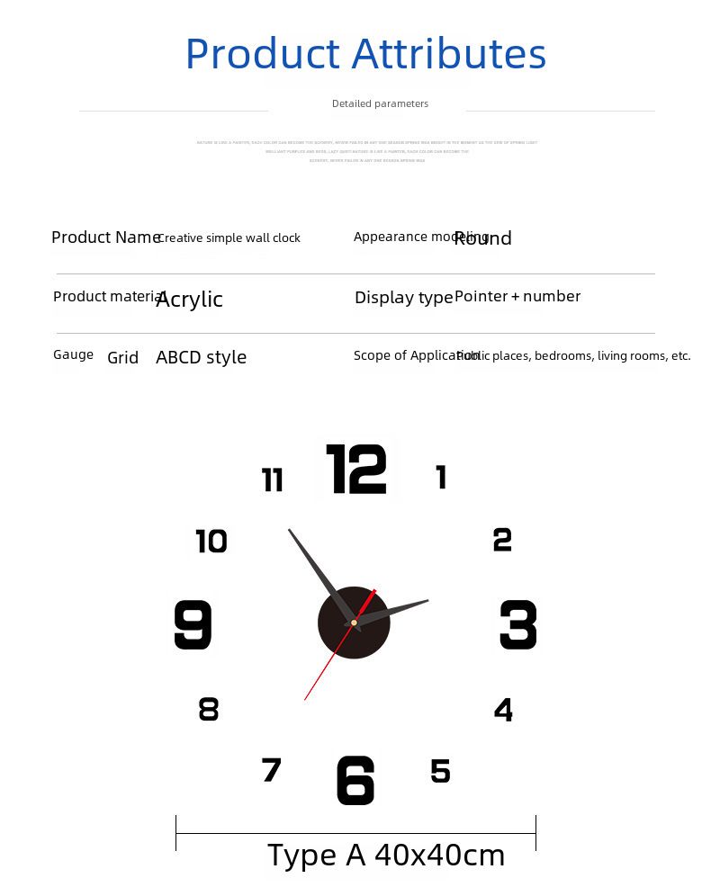 Gaismas diy sienas pulkstenis personalizēts mājsaimniecības bezperforators dekoratīvs sienas uzlīmes pulkstenis akrila pulkstenis vienkāršs digitālais sienas pulkstenis_voghion.com