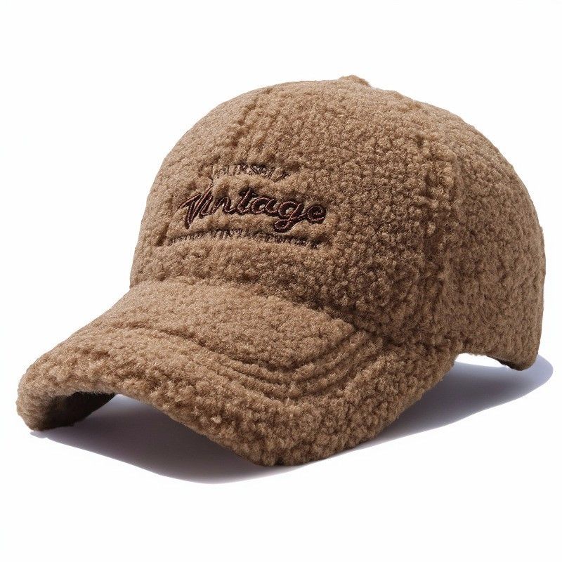 Herfst winter pluche hoeden kinderen, eenvoudig modieus, veelzijdig warm voor mannen vrouwen. Koreaanse versie honkbal met een_voghion.com
