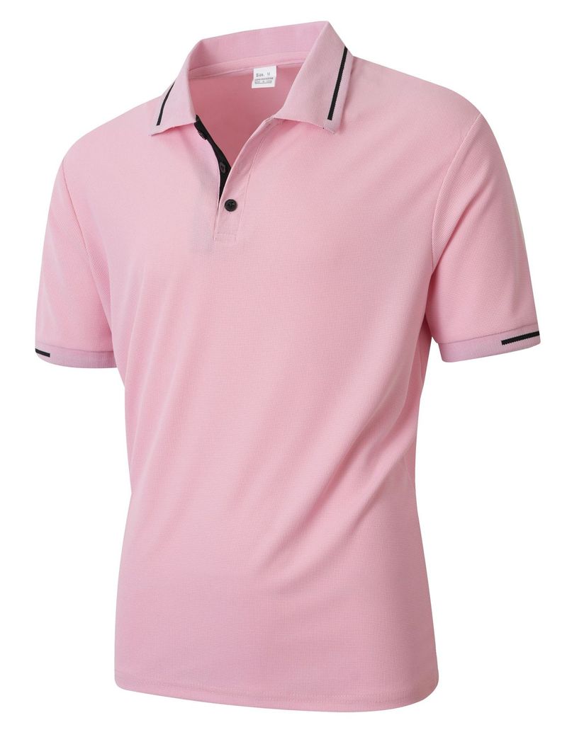 2025 Summer Men Polo T-Shirt Men Casual Polo Shirt Male Short Sleeves Tops Tees Men Stripe Pattern Print Button T Shirt_voghion.com
