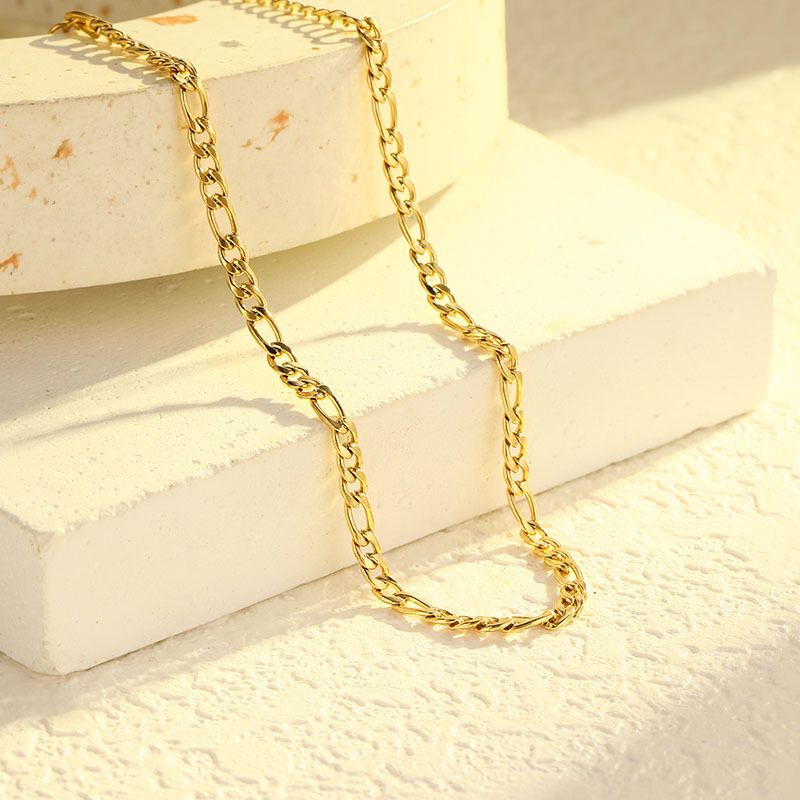 Cuban Plain Chain Titanium Steel Anklet For Women, Niche Design, High-end Simple Personality Versatile Summer Accessory_voghion.com
