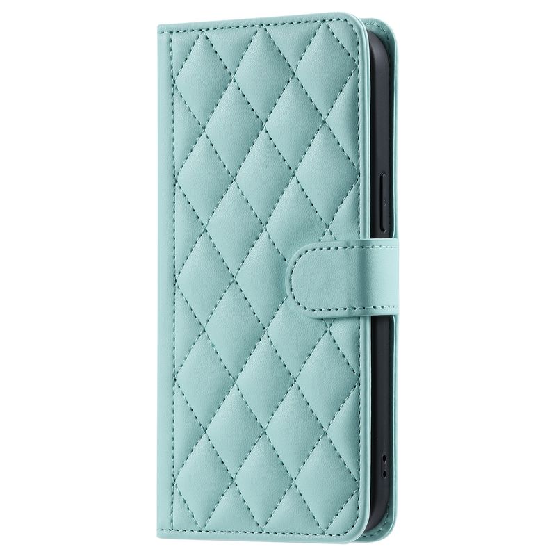 Funda con tapa para iPhone 16 Pro Max con diseño de pata de gallo y ranura para tarjetas, compatible con iPhone 15 y correa cruzada._voghion.com