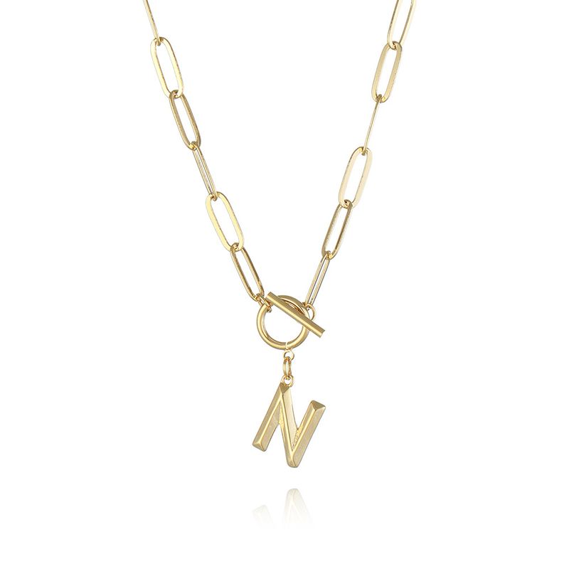 letter ketting verguld trendy hip hop ketting 26 Engelse letter hanger ketting_voghion.com