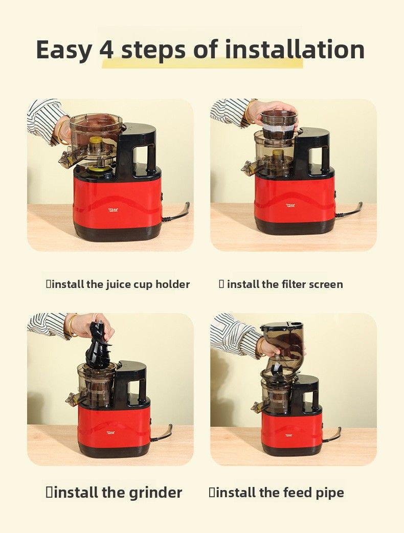 Estrattore di succo di scorie Separazione del succo Estrattore di succo elettrico domestico Macchina per succhi piccola multifunzionale_voghion.com