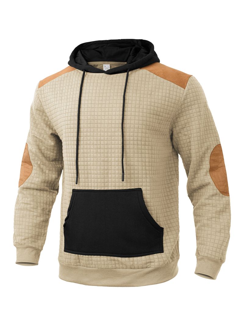 Sweat-shirt à capuche avec poche pour homme, style décontracté, idéal pour le sport, le printemps et l'automne_voghion.com