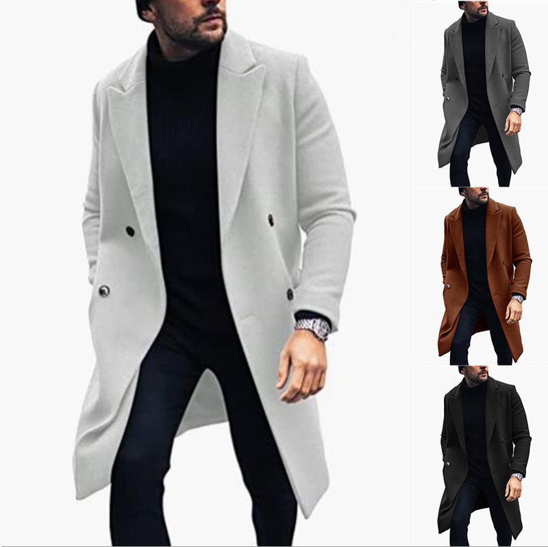New 2023 Wool For Men Thickened Outerwear Best-Selling Woolen Trench Coat_voghion.com