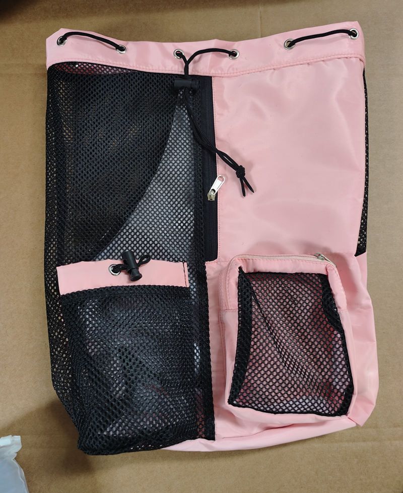 New Swimming Mesh Drawstring With Wet Pocket Beach Backpack Gym Workout Gear Bag_voghion.com